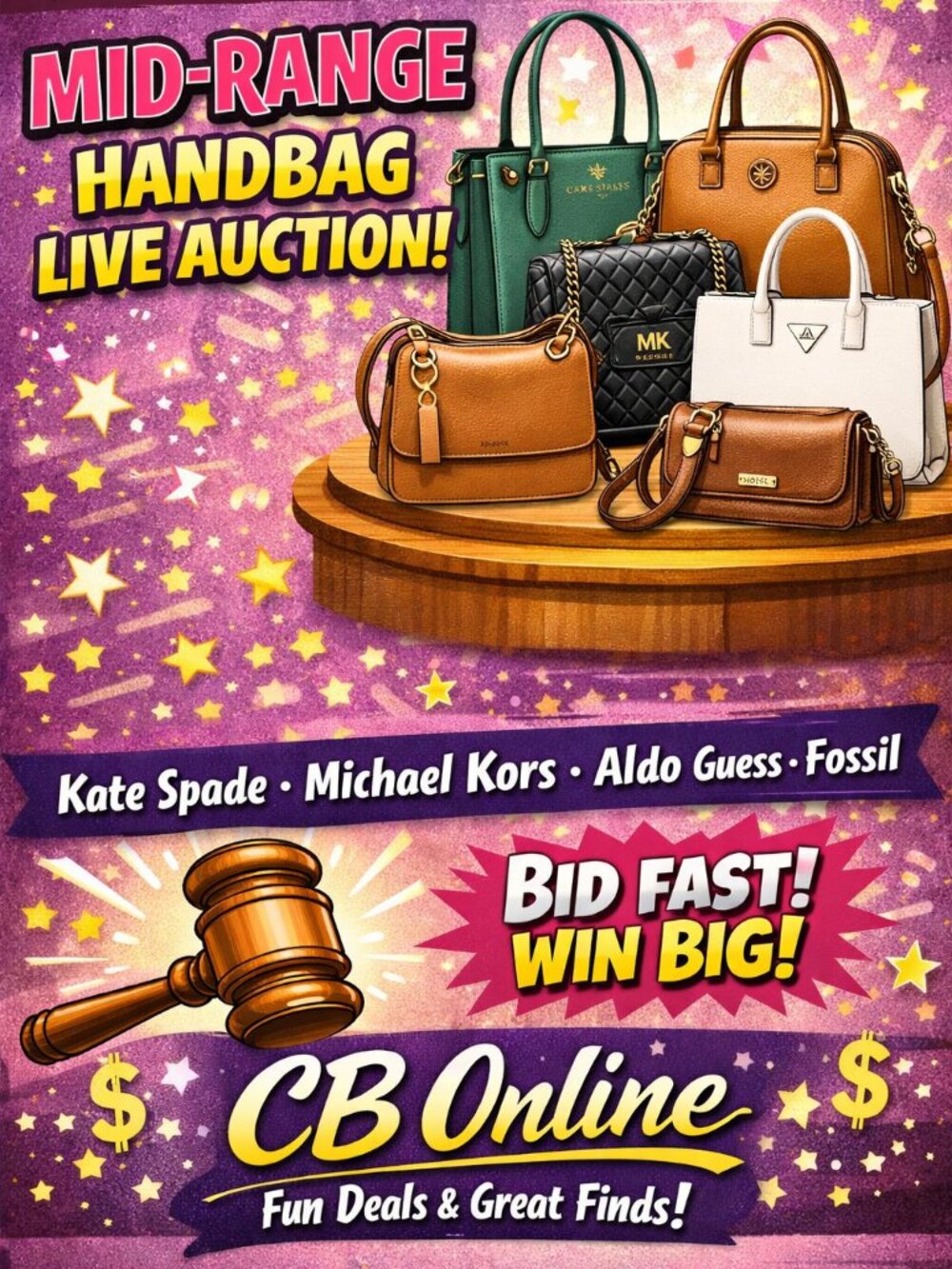 $25 Mid-Range Handbag Auction